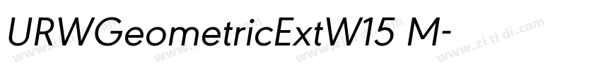 URWGeometricExtW15 M字体转换
